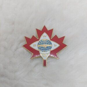 Vintage Toronto 1980 BWA Collectible Canadian Maple Leaf Souvenir Lapel Pin